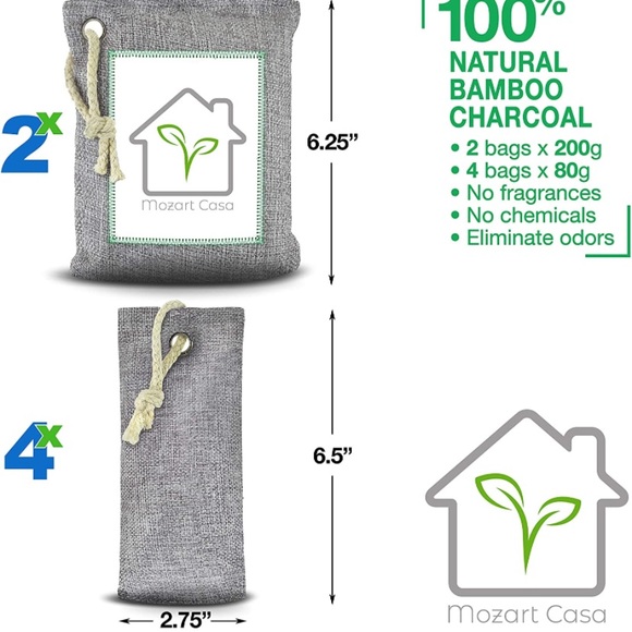 Mozart Casa Nature Fresh Activated Charcoal Bags - Picture 3 of 7